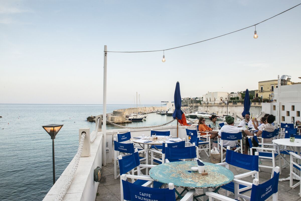Caffe d' Oltremare at Tricase Porto in Tricase, Italy, where Greece meets the Salento.