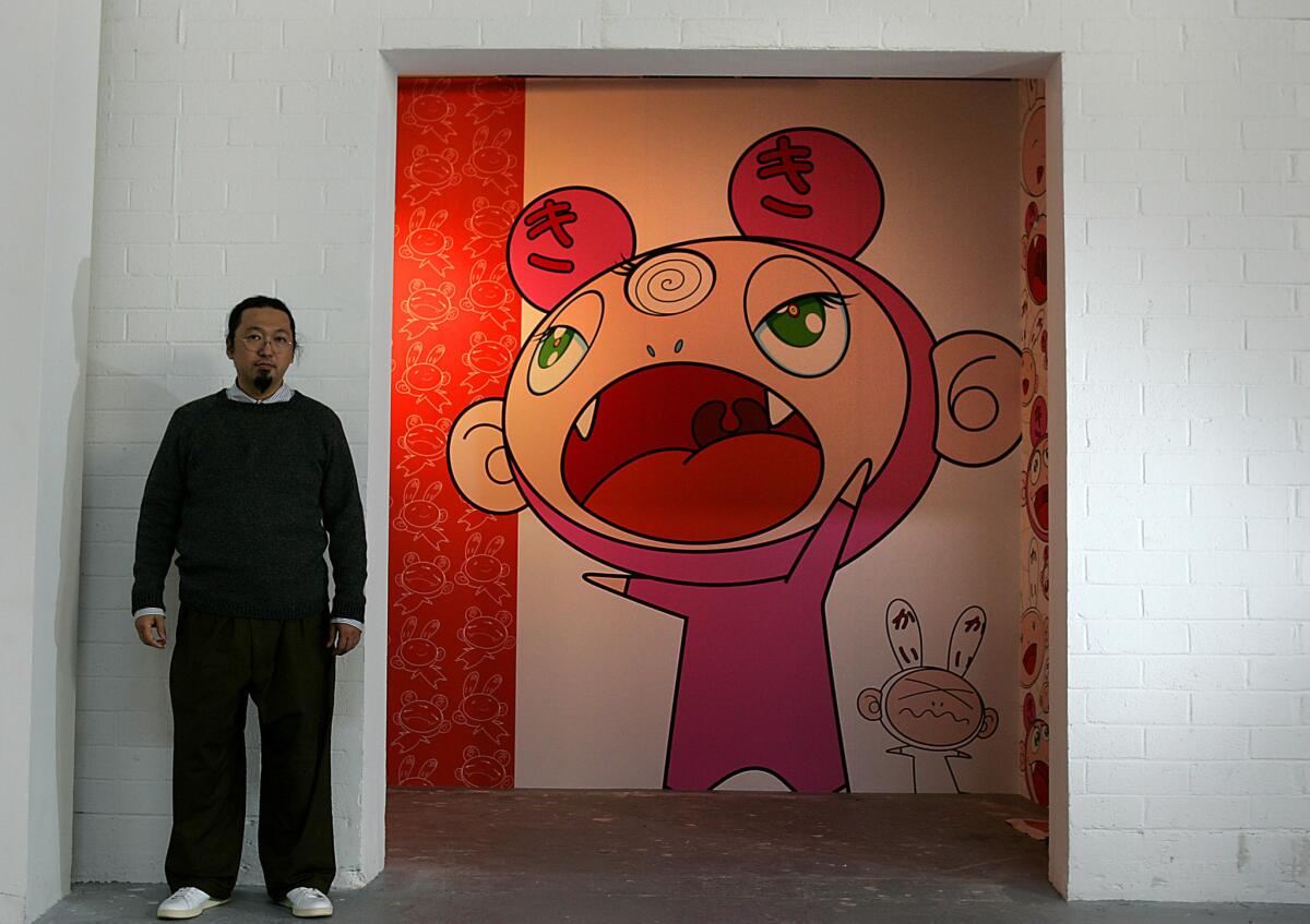 Artist Takashi Murakami at his Geffen MOCA exhibition in downtown Los Angeles in October 2007.