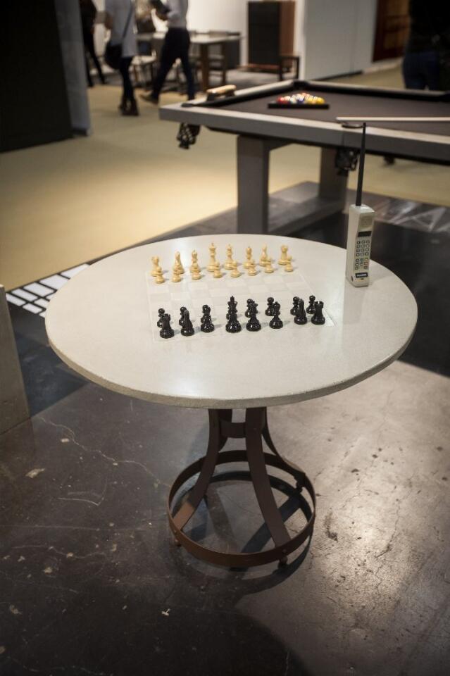 Concrete chess table