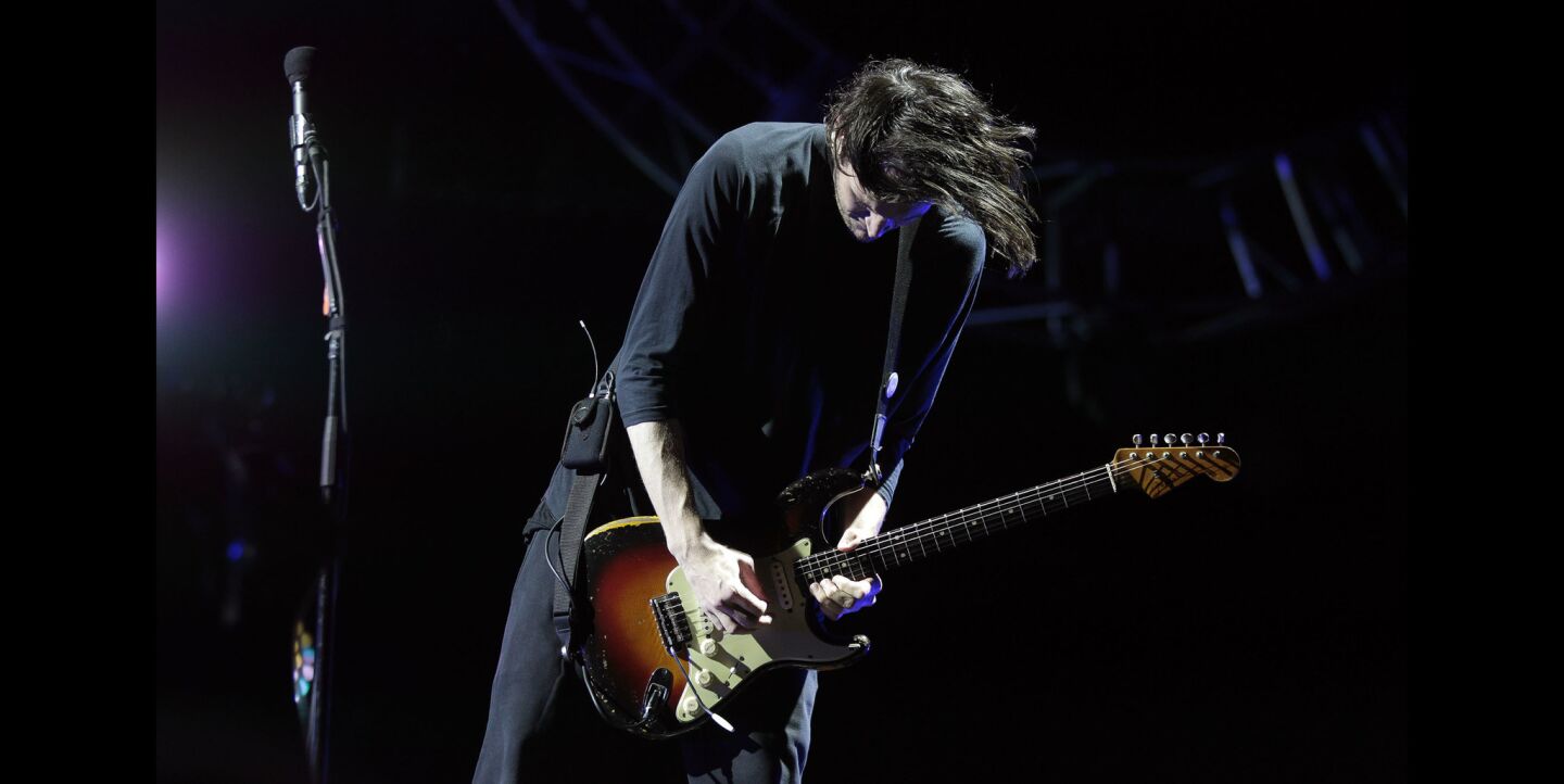 Red Hot Chili Peppers lead guitarist Josh Klinghoffer plays during KAABOO.