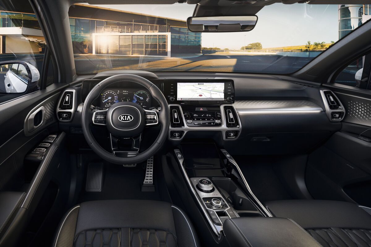 The tech-oriented cabin will have one of the highest quality interiors found in any Kia to-date, the company says.