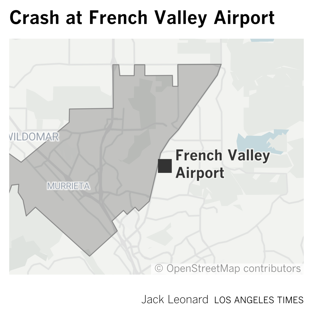 Map showing French Valley Airport