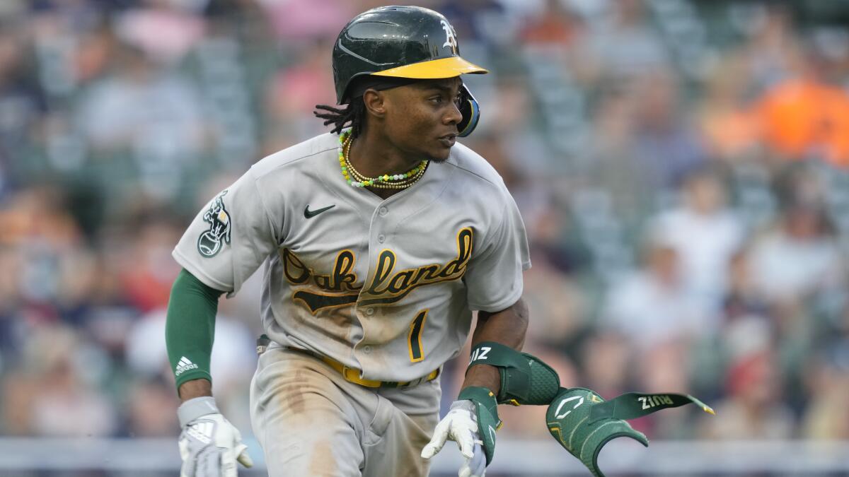 A's place steals leader Esteury Ruiz (shoulder) on IL