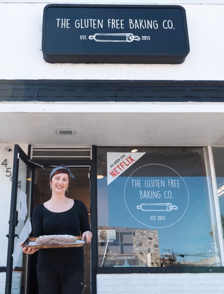 Owner/chef Roanna Canete outside The Gluten Free Baking Company in North Park
