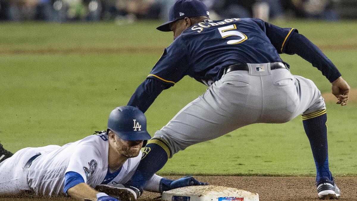 2018 NLCS: Brian Dozier starts Game 4 for Dodgers, Barnes at