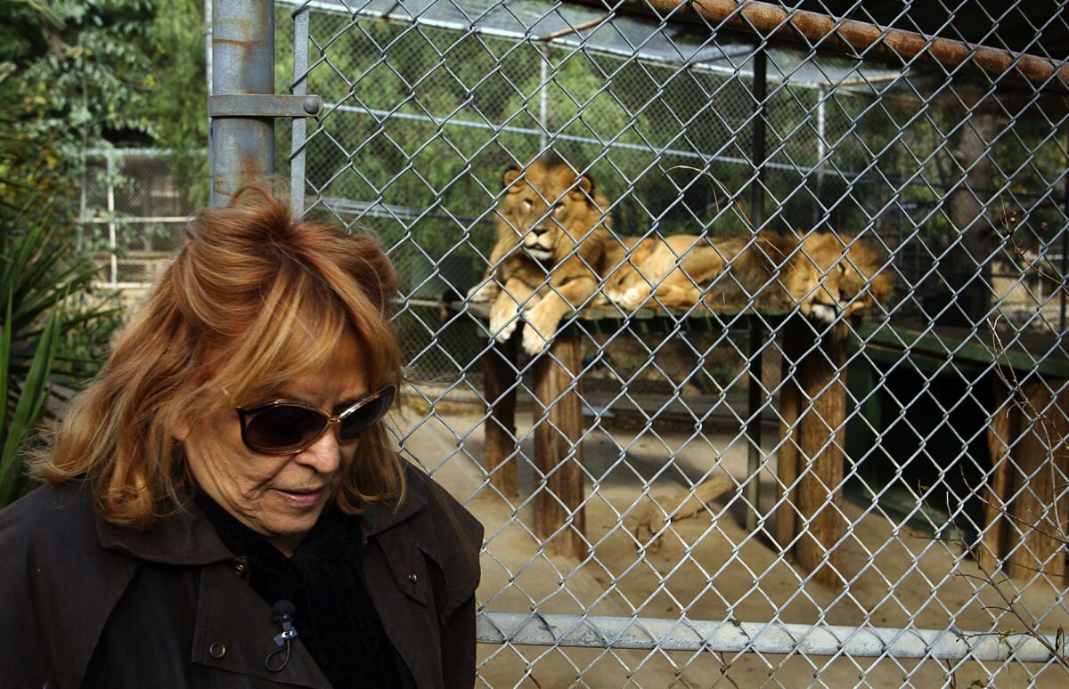 Martine Colette at the Wildlife Waystation in 2011.
