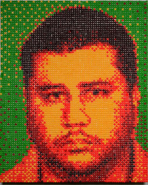 A Denver artist has created a portrait of Florida shooting suspect George Zimmerman using more than 12,000 Skittles -- the candy that 17-year-old Trayvon Martin was carrying when Zimmerman fatally shot him.