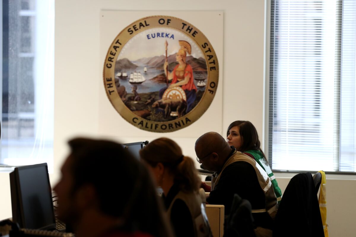 SACRAMENTO, CALIFORNIA - FEBRUARY 27: Workers man the Medical Health and Coordination Center at the California Department of Public Health on February 27, 2020 in Sacramento, California. (Photo by Justin Sullivan/Getty Images)