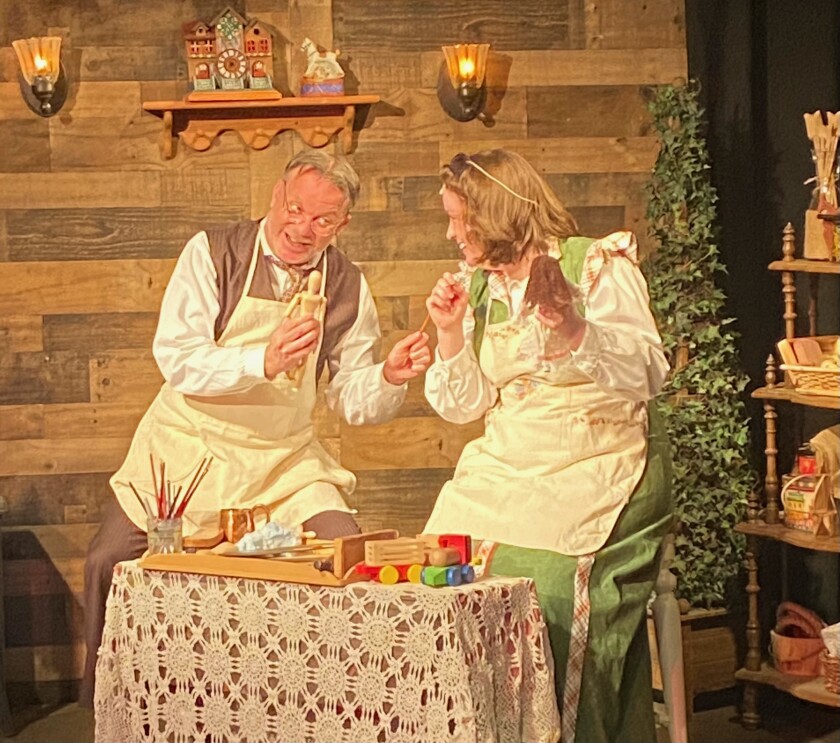 Greg Nicholas and Elizabeth Campbell in "The Dollmaker" at The Broadway Theater in Vista.