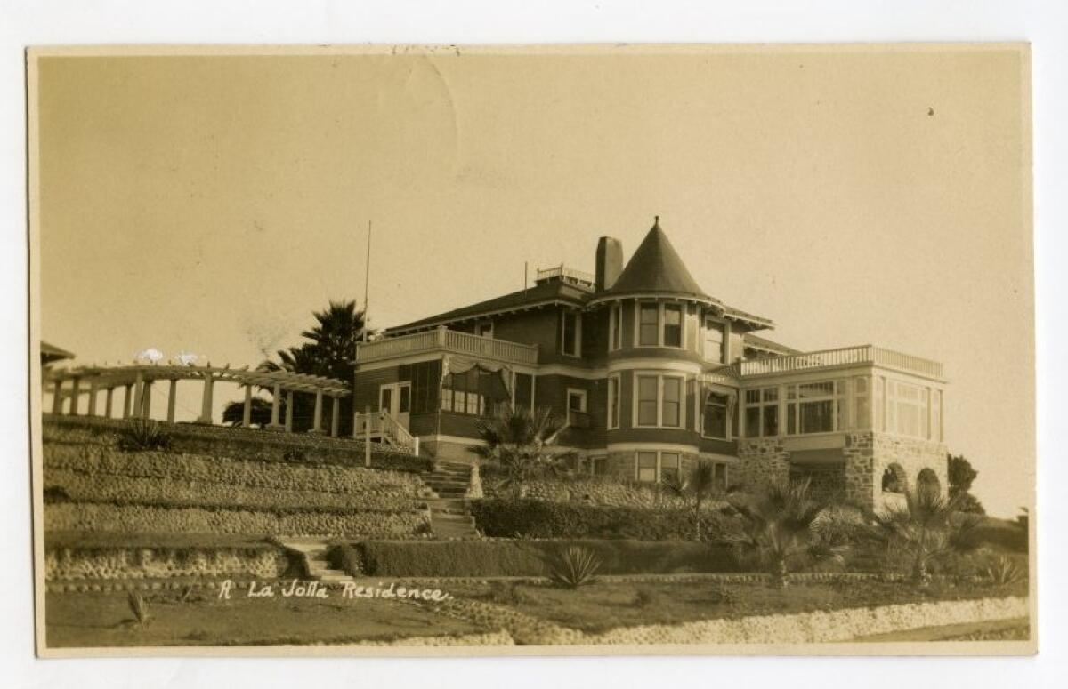 The first iteration of Ellen Browning Scripps' home, South Molton Villa, pictured in 1909, was built in 1897.