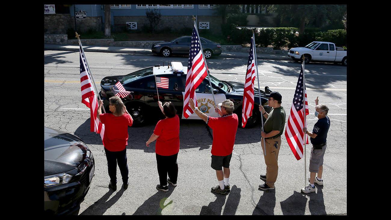 Photo Gallery: The Crescenta Valley Chamber of Commerce Remembrance Motorcade passed by local schools and fire stations