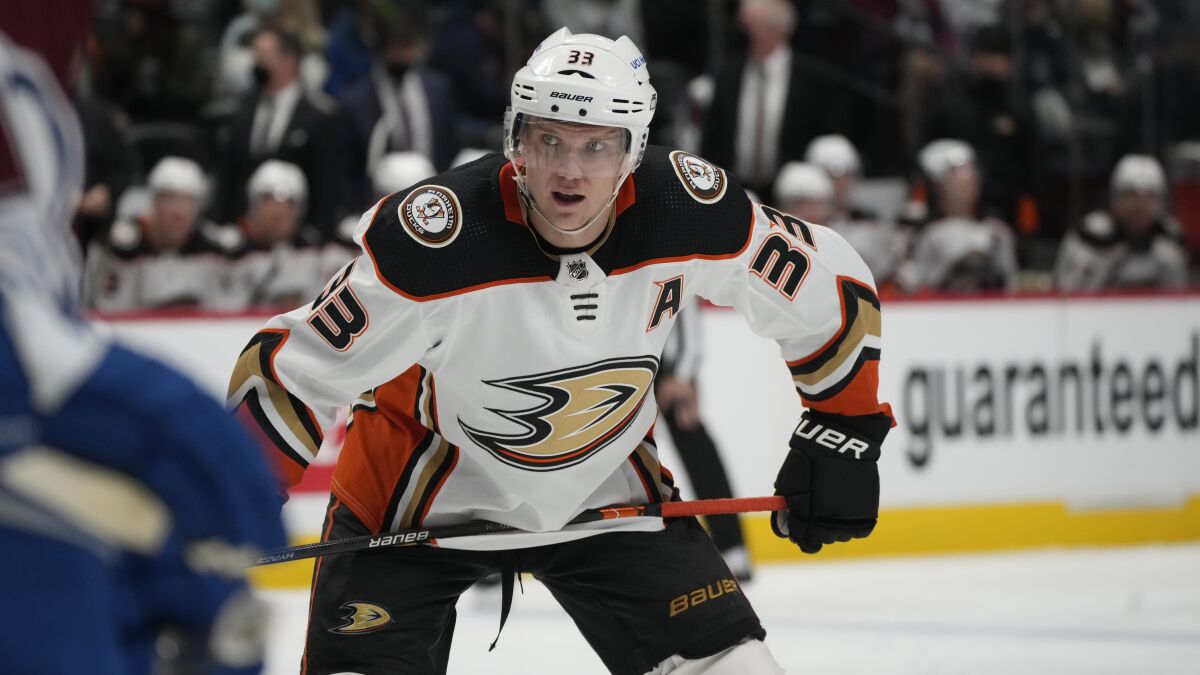 Ducks right wing Jakob Silfverberg in the second period.
