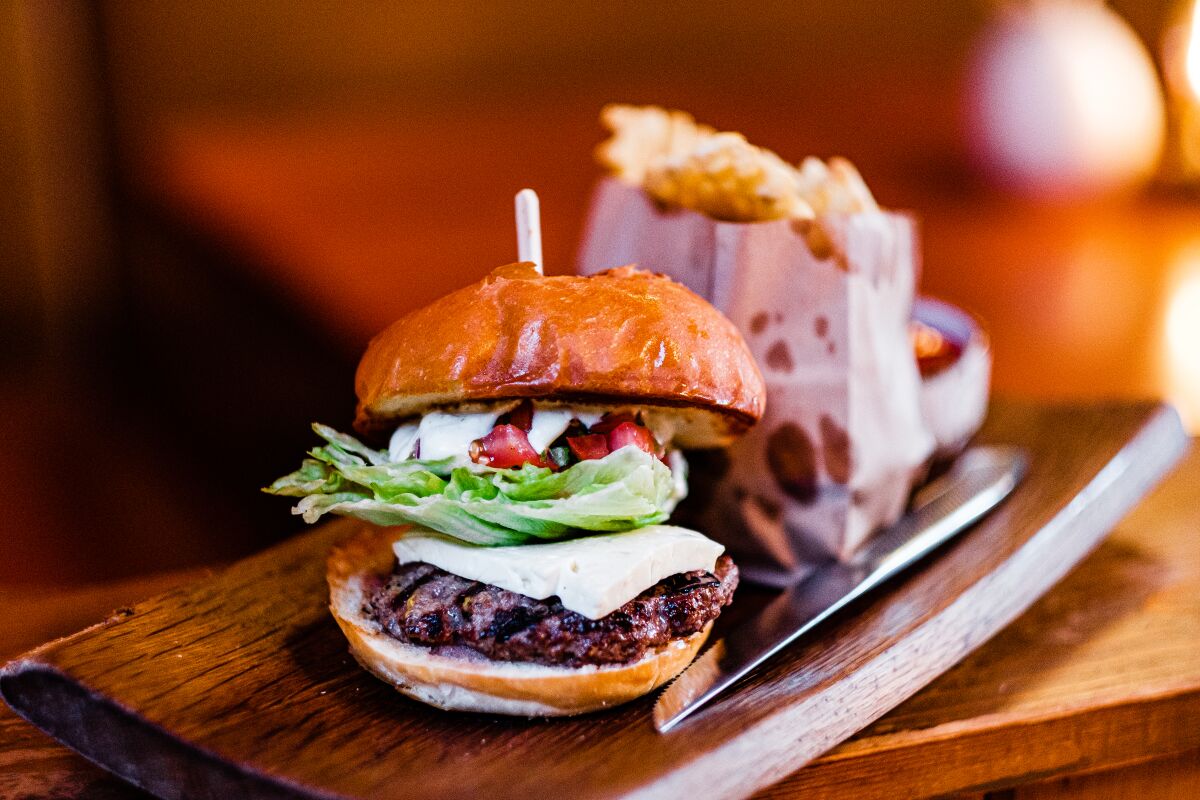 The Mediterranean Burger is a new menu item from Madison on Park.
