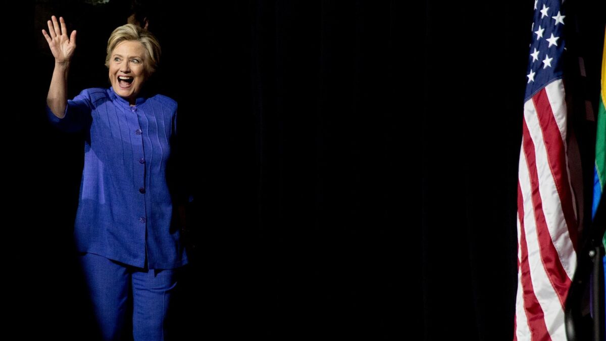 Hillary Clinton in Wilton Manors, Fla. on Oct. 30.