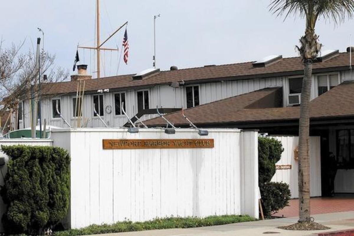 The Newport Harbor Yacht Club hopes to replace its facilities, built in 1919.