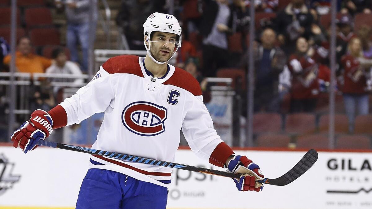 The Vegas Golden Knights have acquired All-Star forward Max Pacioretty from the Montreal Canadiens for Tomas Tatar, prospect Nick Suzuki and a 2019 second-round pick.