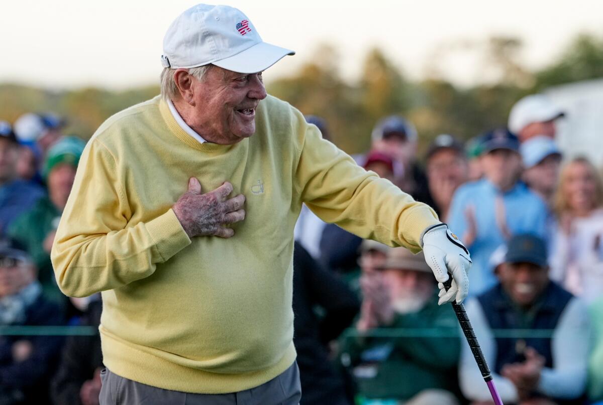 Jack Nicklaus laughs off Masters shot. 'I haven't killed anybody yet' - Los Angeles Times
