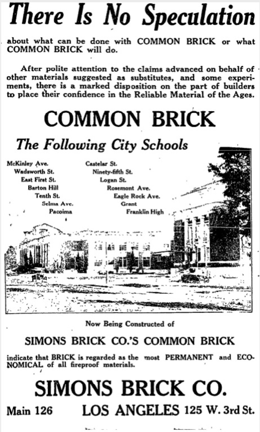 The ad reads, in part: "There is no speculation about what can be done with COMMON BRICK or what COMMON BRICK will do."