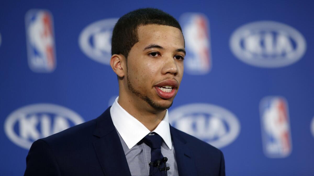 Philadelphia 76ers guard Michael Carter-Williams was named the NBA's rookie of the year Monday.