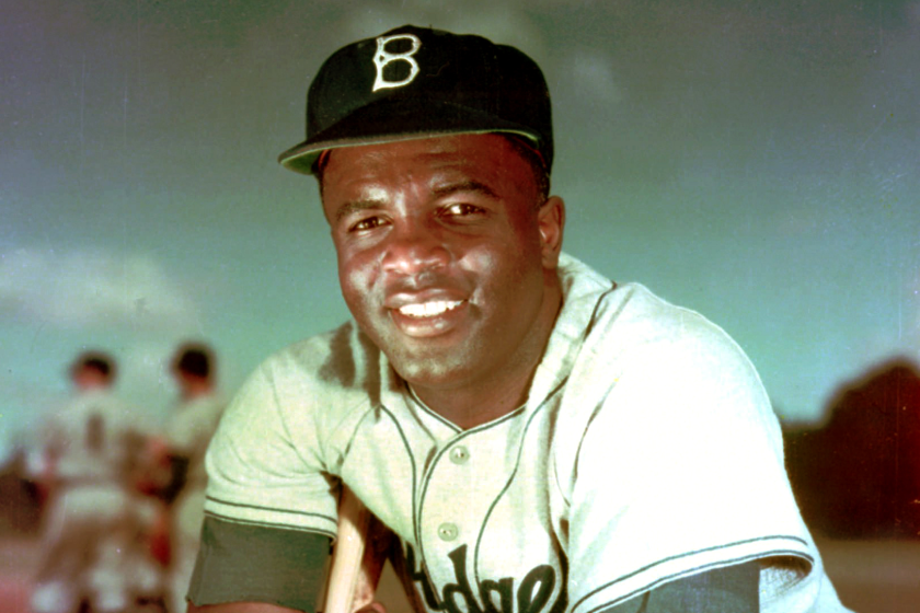 Dodgers second baseman Jackie Robinson in 1952.