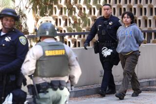 LOS ANGELES, CA MAY 6, 2024 - More protests and arrests emerged at UCLA on Monday, May 6, 2024, with police arresting multiple people who gathered in a campus parking garage. (Brian van der Brug / Los Angeles Times)