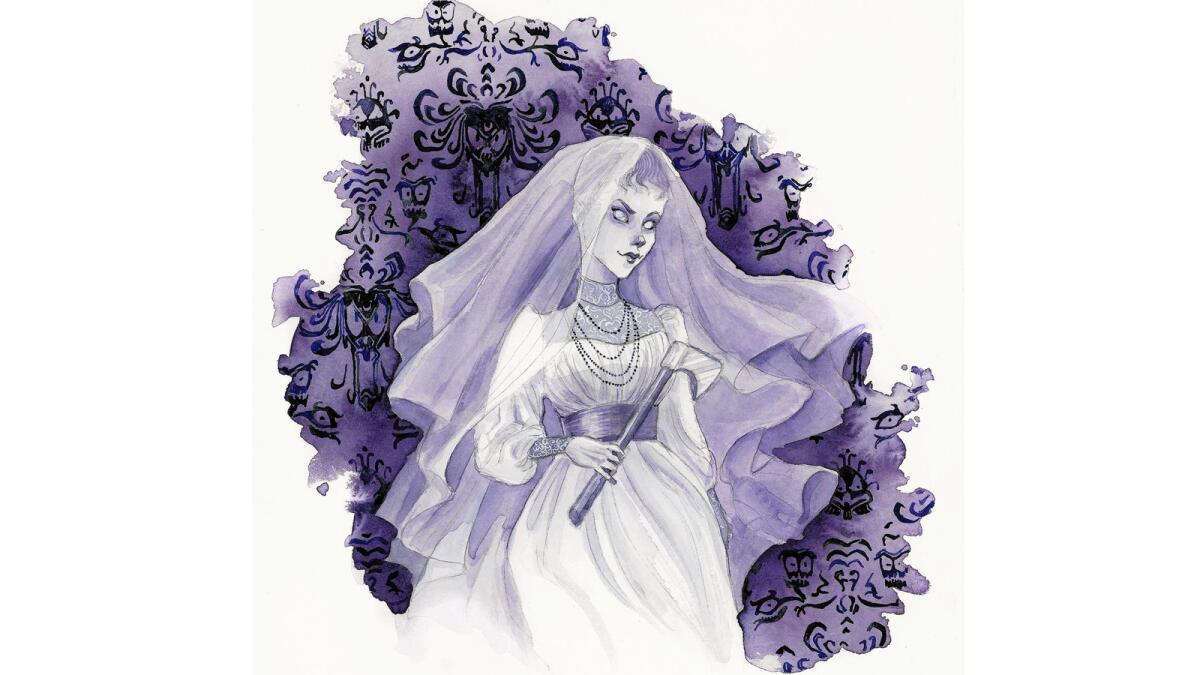 Artist's rendering of the bride from Disneyland's Haunted Mansion.
