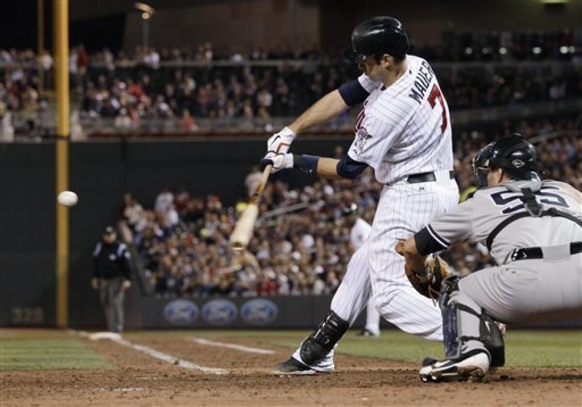 Mauer closes in on Miggy, Twins beat Yankees 5-4 - The San Diego