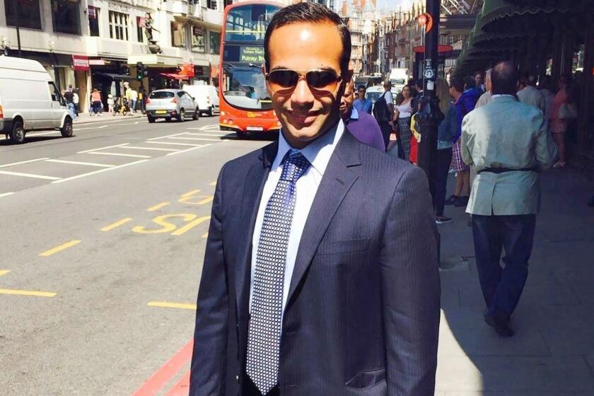 This undated image posted on his Linkedin profile shows George Papadopoulos posing on a street of London. Former Trump campaign aide, George Papadopoulos, pleaded guilty to lying to the FBI about his Kremlin-related contacts, and more specifically on a Moscow-linked professor who was offering "dirt" on Trump's election rival Hillary Clinton. / AFP PHOTO / LINKEDIN / - / RESTRICTED TO EDITORIAL USE - NO MARKETING - NO ADVERTISING CAMPAIGNS - DISTRIBUTED AS A SERVICE TO CLIENTS -/AFP/Getty Images ** OUTS - ELSENT, FPG, CM - OUTS * NM, PH, VA if sourced by CT, LA or MoD **