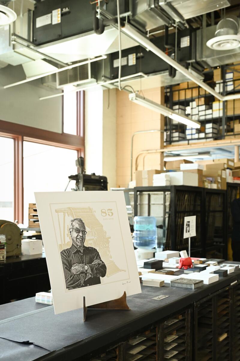 Print of deceased founder Luis Ocon at Aardvark's entrance.