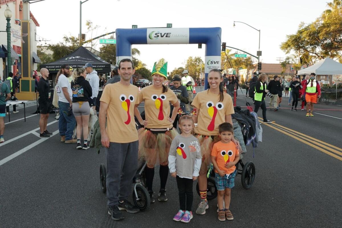 Turkeys ready to trot in last year's race.