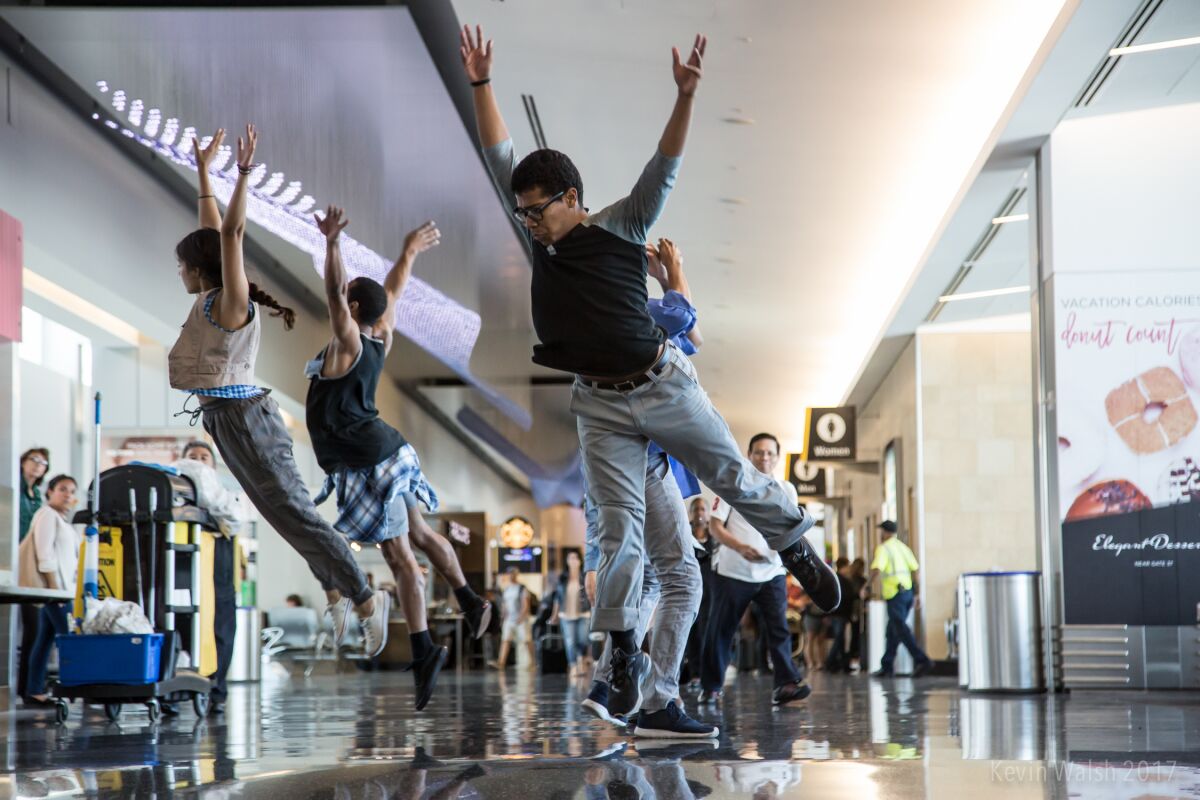 The transcenDANCE Youth Arts Project was part of the San Diego International Airport’s Performing Arts Residency Program.