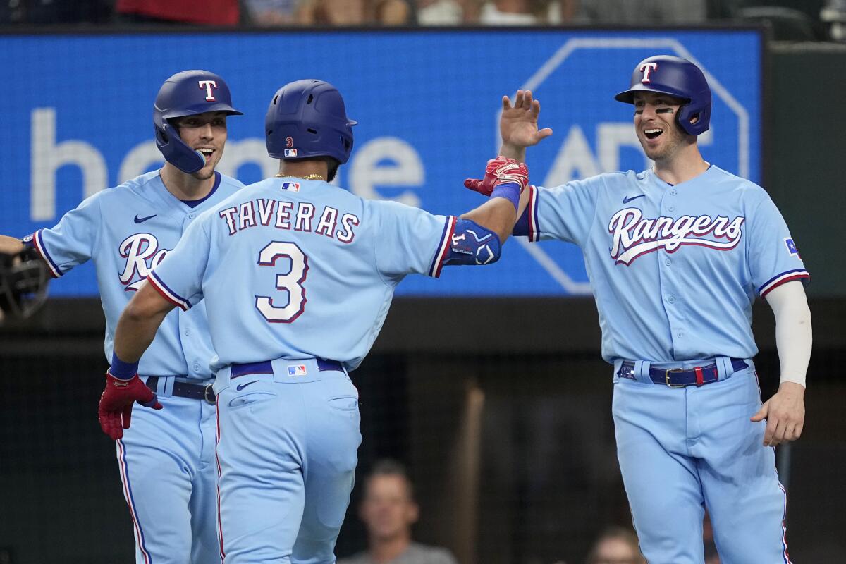 Texas Rangers: Life is Just Practice for Baseball Uniform/Jersey