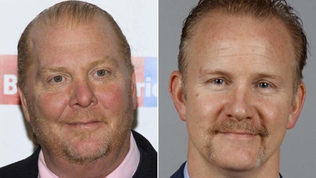 Mario Batali, left, and Morgan Spurlock.