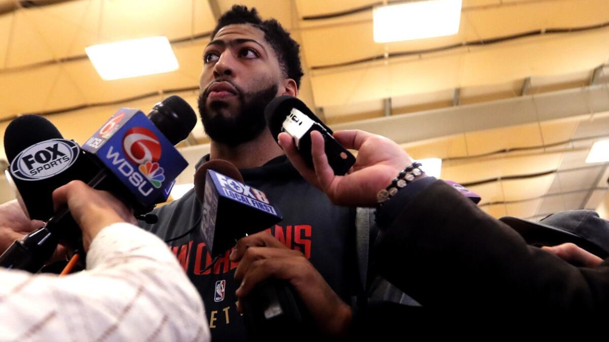 Forward Anthony Davis says it's time to move on from the New Orleans Pelicans and the Lakers are trying to acquire the six-time All-Star.