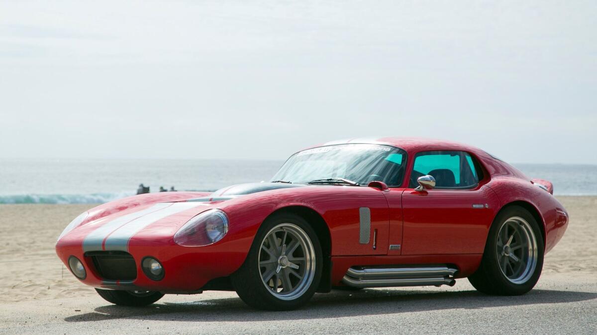 The Shelby Cobra Daytona Coupe, built by Hi-Tech Automotive in South Africa, is a continuation of the 1960s racing car.