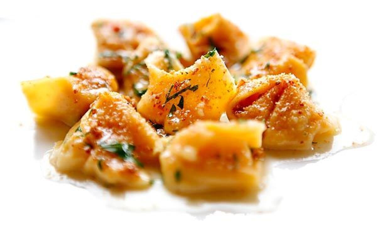 Cappellacci stuffed with pumpkin.