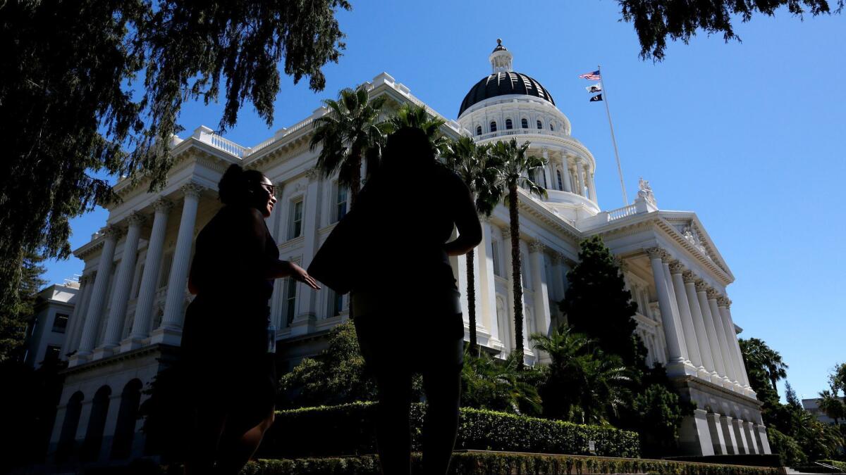 The California State Capitol in Sacramento, Calif. on Aug. 30, 2016.