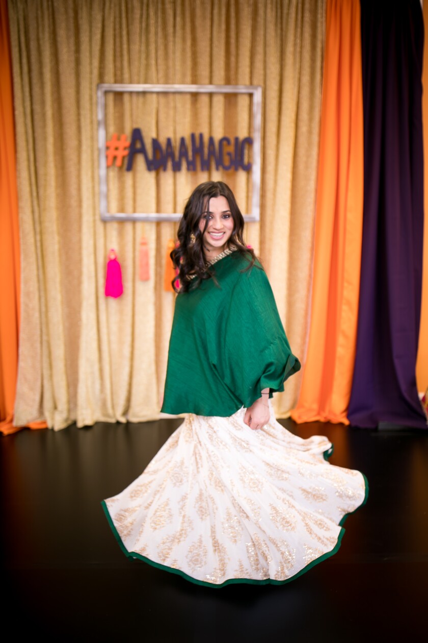 Apra Bhandari, the founder and artistic director of Adaa Dance Academy, celebrates #AdaaMagic and the opening of her first studio, located in Tustin.