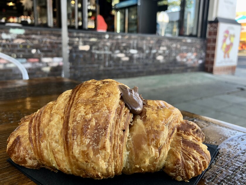 A Nutella-filled croissant at Matteo, an Italian bakery in South Park