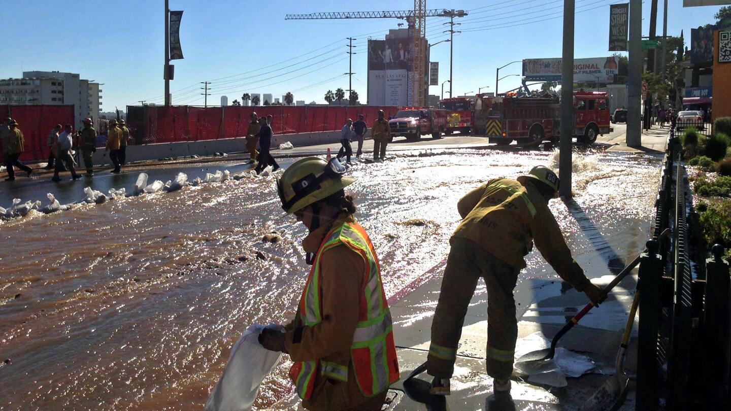 Water main break in West Hollywood