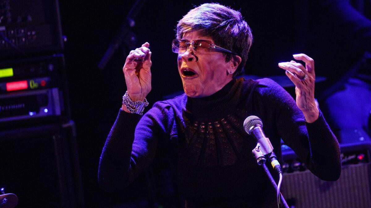 Bettye LaVette sang the song "Souvenirs" during a tribute to John Prine at The Troubadour on Saturday.