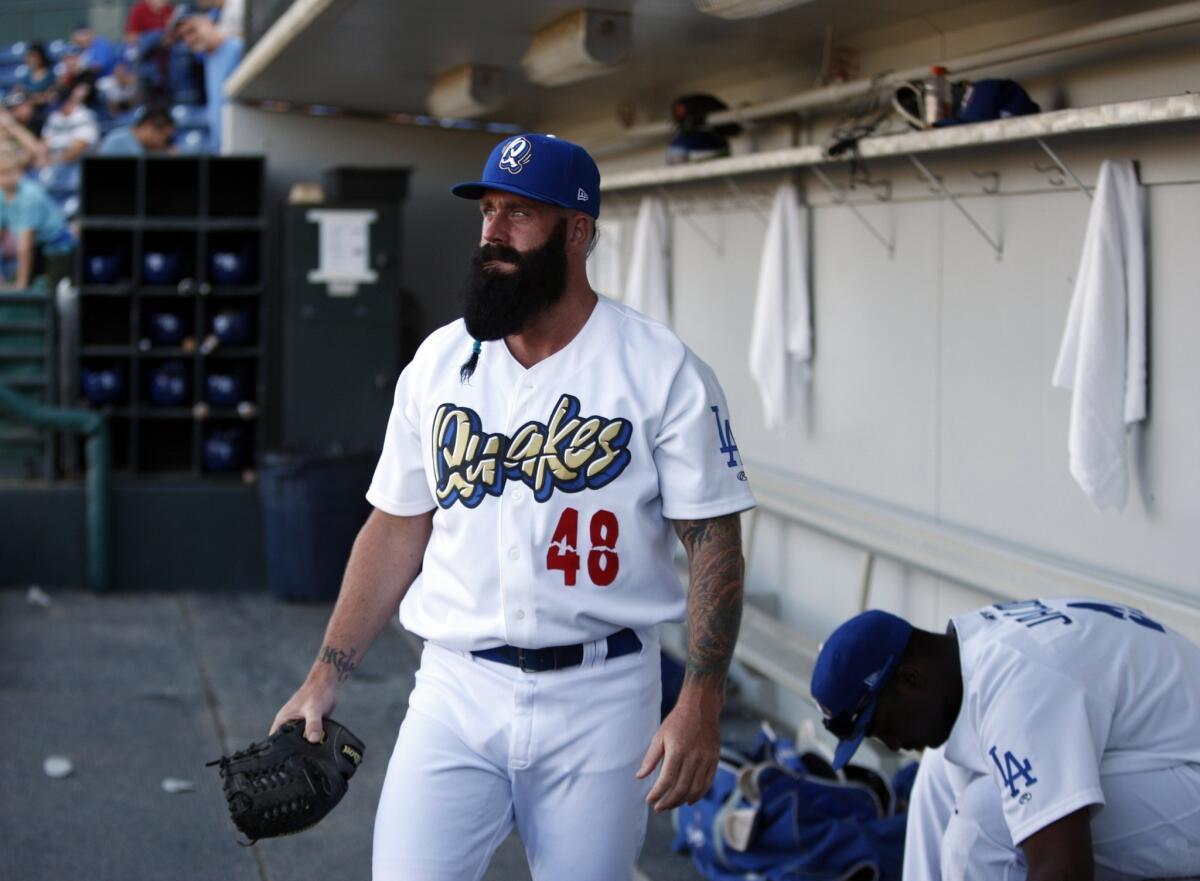 The Dodgers added reliever Brian Wilson to their active roster on Monday.