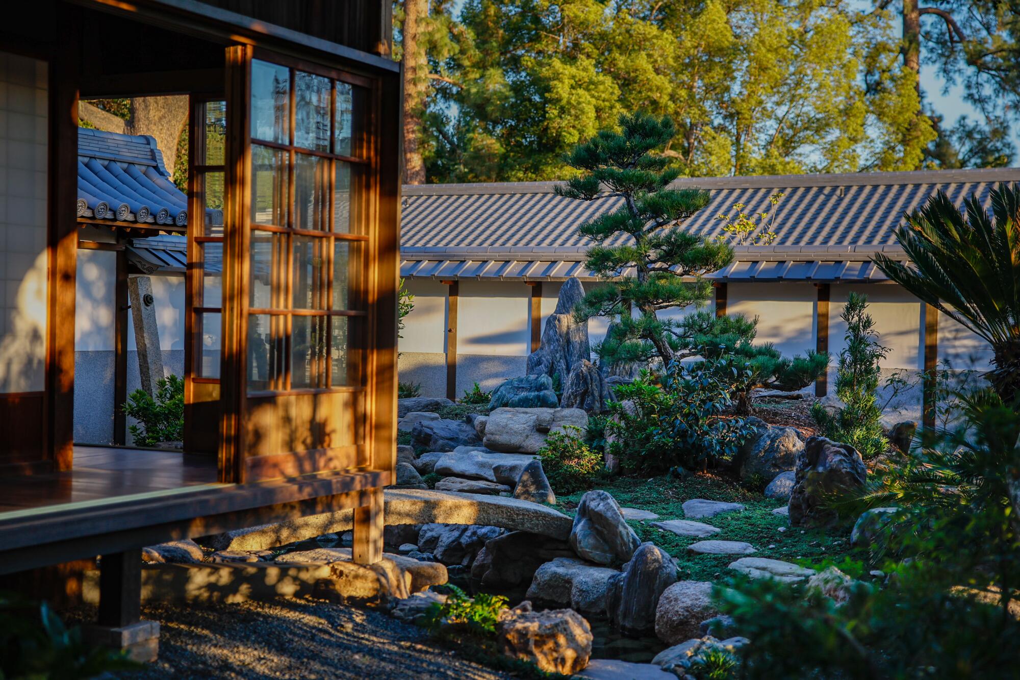 The private garden at the ancient Japanese Heritage Shōya House.