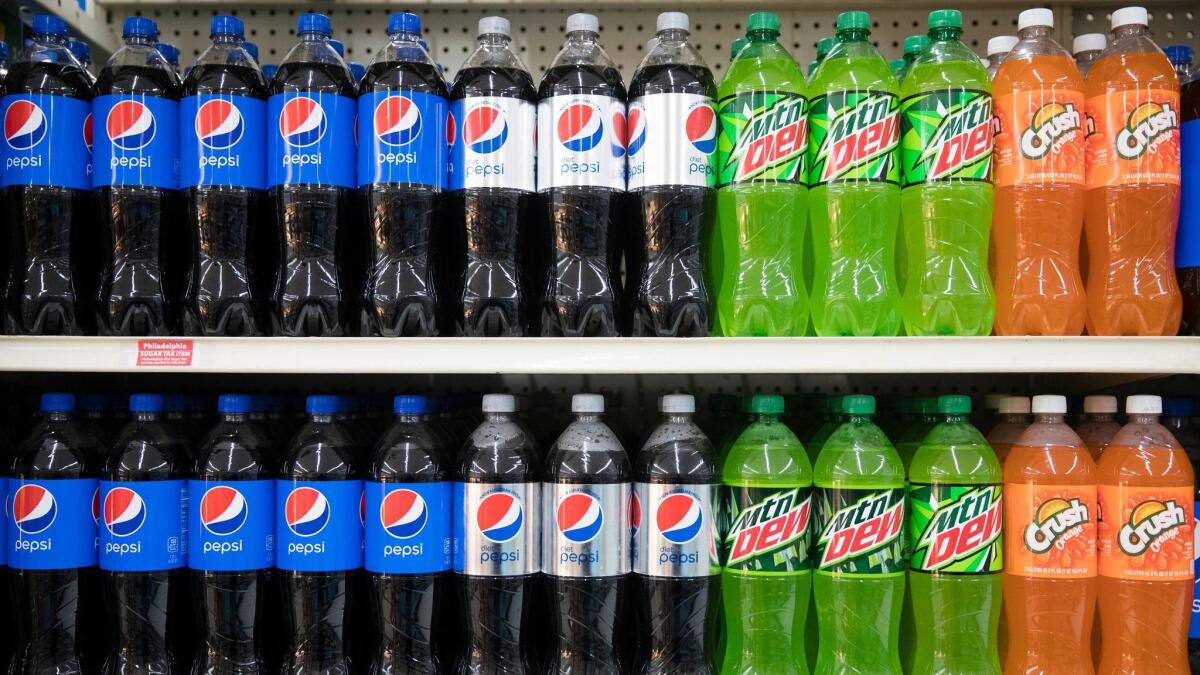 The soda aisle at the IGA supermarket in the Port Richmond neighborhood of Philadelphia.