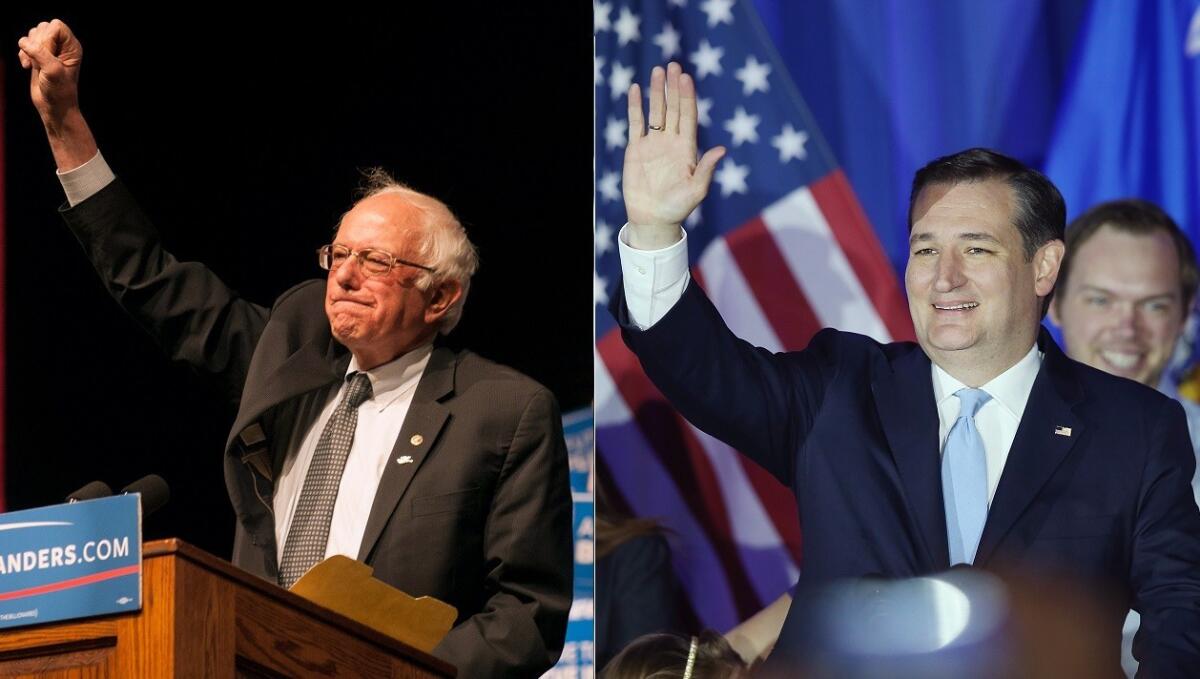 Candidates Bernie Sanders and Ted Cruz claimed victories in the Wisconsin primary April 6.