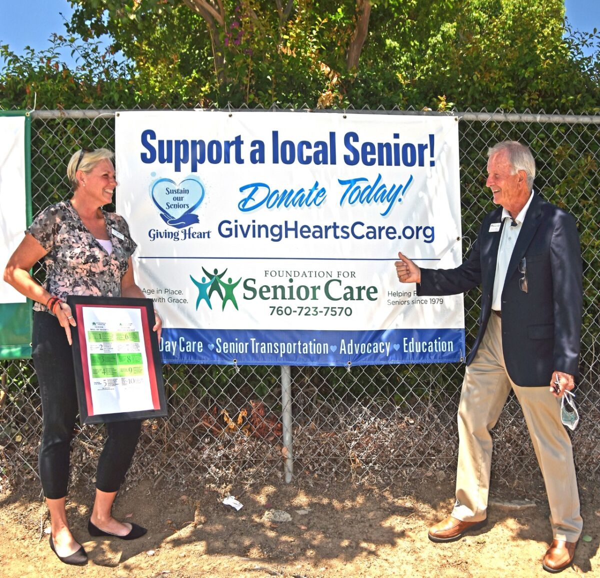 Fallbrook Regional Health District gives first copy of the Seniors’ Bill of Rights