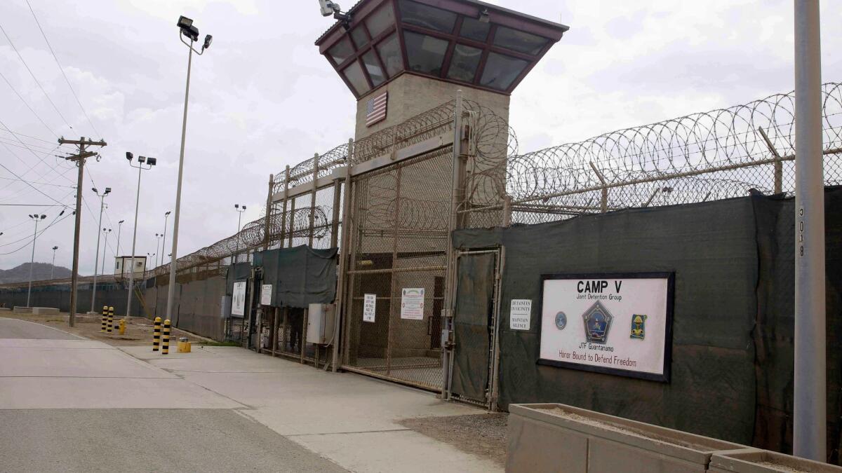 The entrance to Camp 5 and Camp 6 at the U.S. military's Guantanamo Bay detention center.