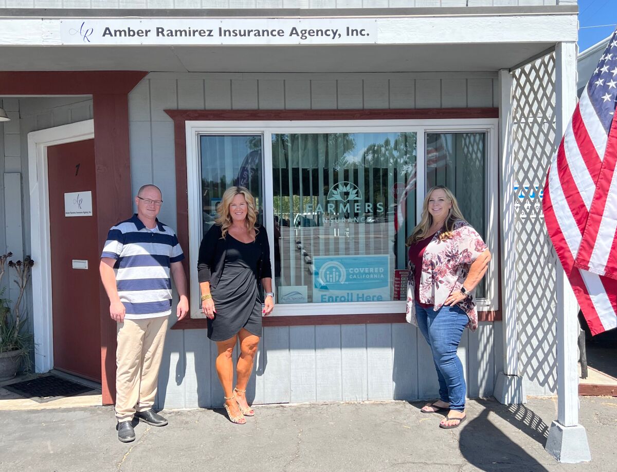 Amber Ramirez Insurance Agency staff are, from left, Andrew Erickson, Kristina Porcelli and owner Amber Ramirez.