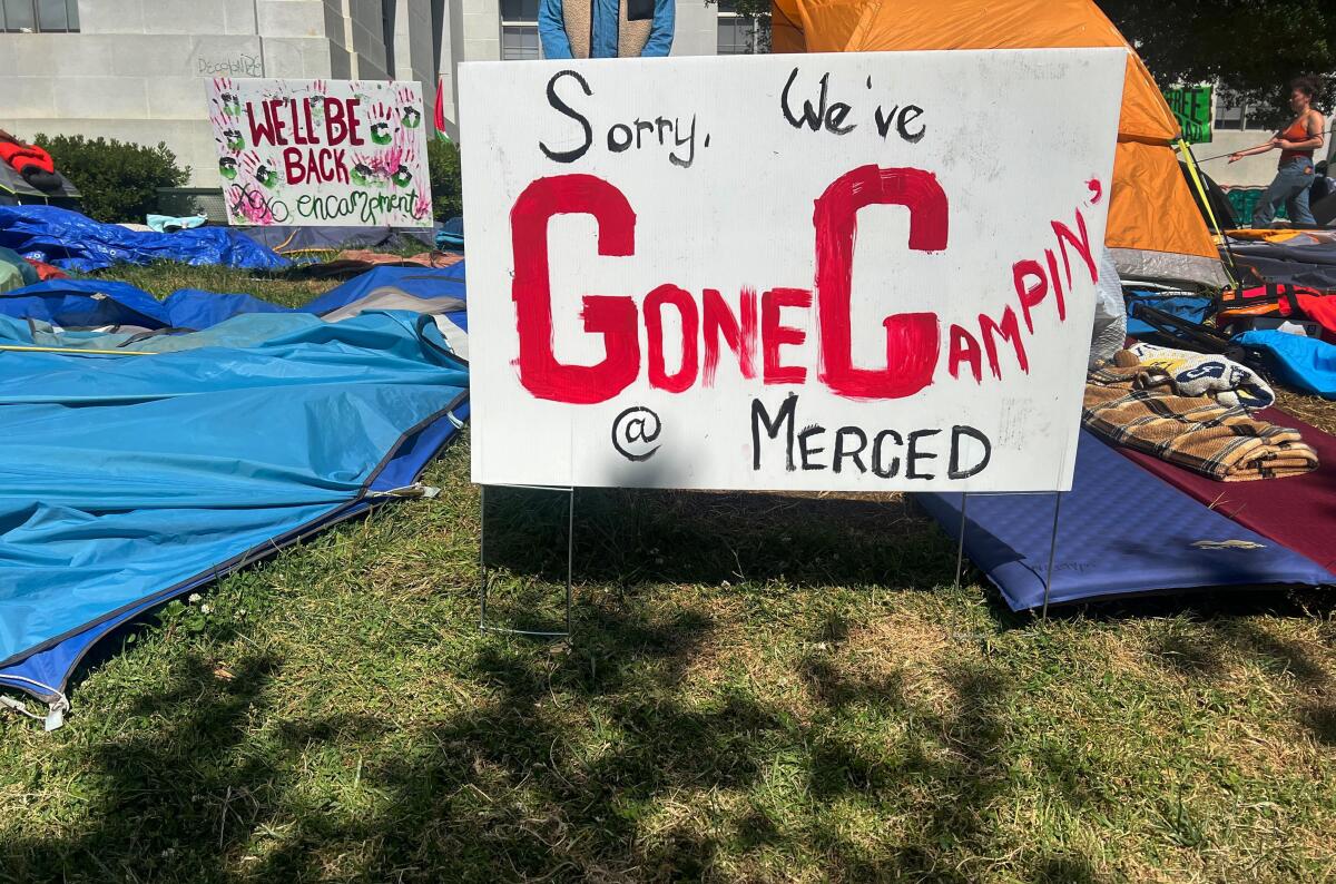 At the UC Berkeley campus, pro-Palestinian protesters said they dismantled their encampment 