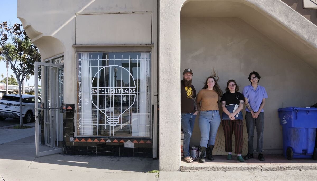 Camera Exposure & Safelight Labs staff Rob Cowan, Caitie Boreliz, Caiti Borruso and Diego Jimenez.